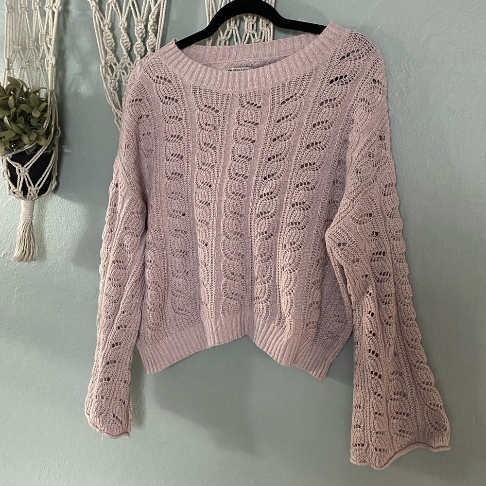 American Eagle Lilac Knit Sweater